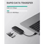 Aukey Type-C Çok Portlu Usb 4K Uyumlu 8in 1 Çevirici - Görsel 6