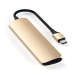 Satechi TYPE-C SLIM MULTI-PORT ADAPTÖR 4K USB Çoklayıcı ve HDMI Çevirici - Görsel 2